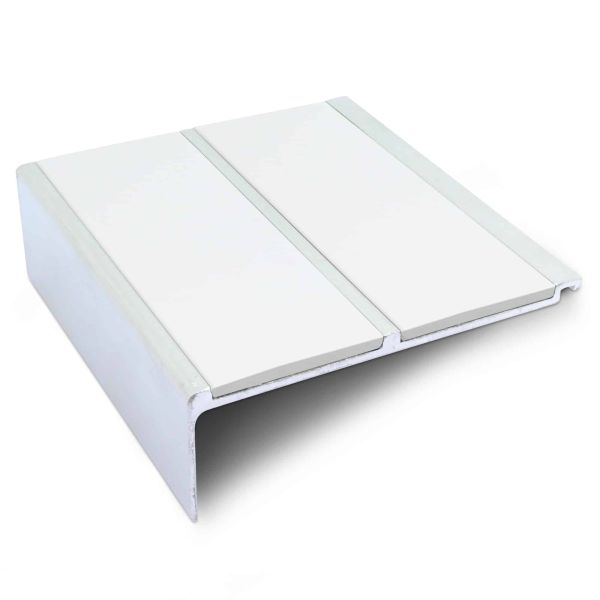 White 91mm x 32mm Commercial Stair Nosing – Non Slip PVC Edge Trim
