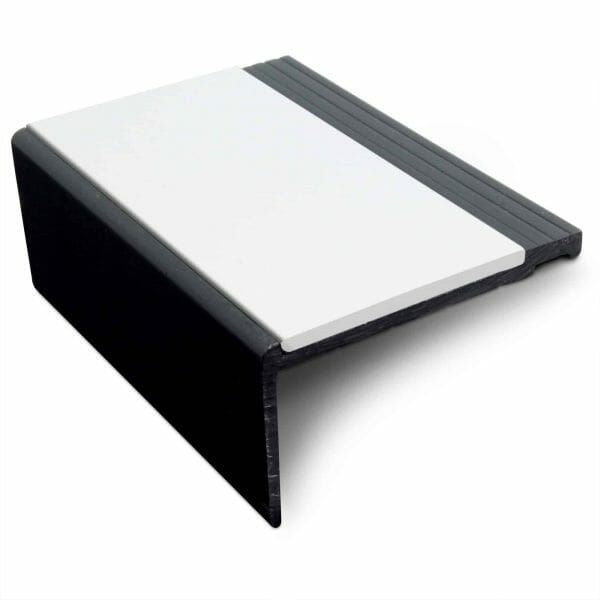 White Heavy Duty PVC Non Slip Hard Nose Stair Nosing 60.4mm x 32mm