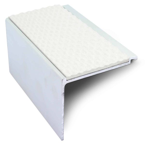 White Non Slip Tredsafe Stair Nosing NHD 17 - 60 x 55mm
