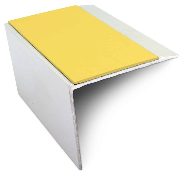 Yellow 67 x 55mm Aluminium Anti Slip Stair Nosing – DDA Compliant