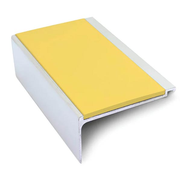 Commercial Aluminium Stair Nosing Edge Trim 60x32mm PVC Insert - Image 3