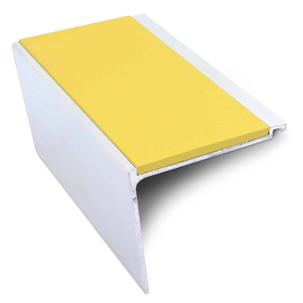 Yellow Non Slip Commercial Stair Nosing 60mm x 55mm PVC Insert Stair Nosing Edge Protection
