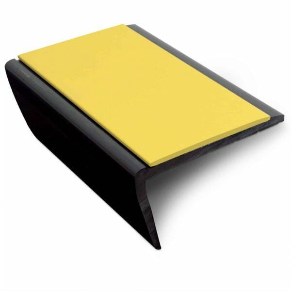 Yellow Slimline Hard Nose PVC Non Slip Stair Nosing 56 x 32.5mm
