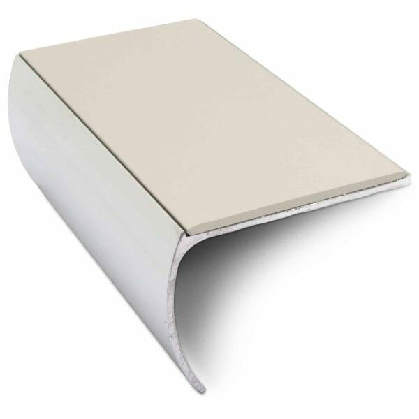 canvas Aluminium Non Slip Commercial Stair Nosing Bullnose Edge Trim With Pvc Insert 57 x 40mm
