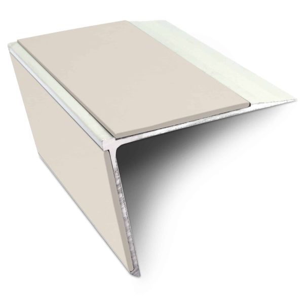 canvas Non Slip Commercial Stair Nosing Edge Trim With Pvc Insert Aluminium 75mm x 58mm